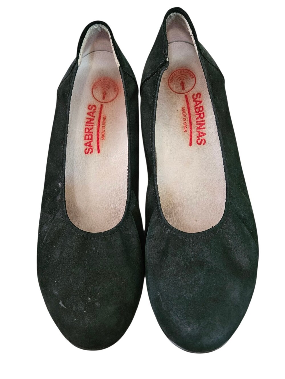 Sabrinas Women's Sz 39 Black Suede Leather Ballet Flats